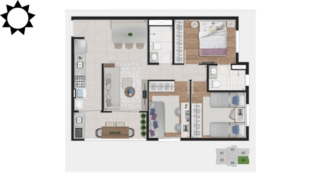 Apartamento, 3 quartos, 64 m² - Foto 33