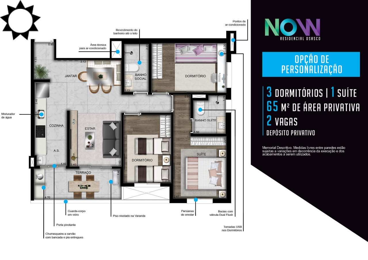 Apartamento, 3 quartos, 65 m² - Foto 33