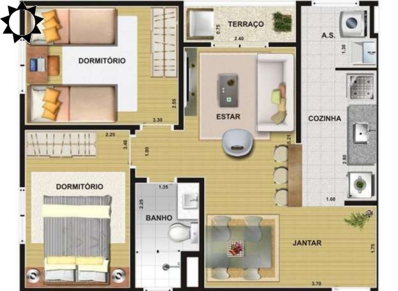 Apartamento, 2 quartos, 50 m² - Foto 12