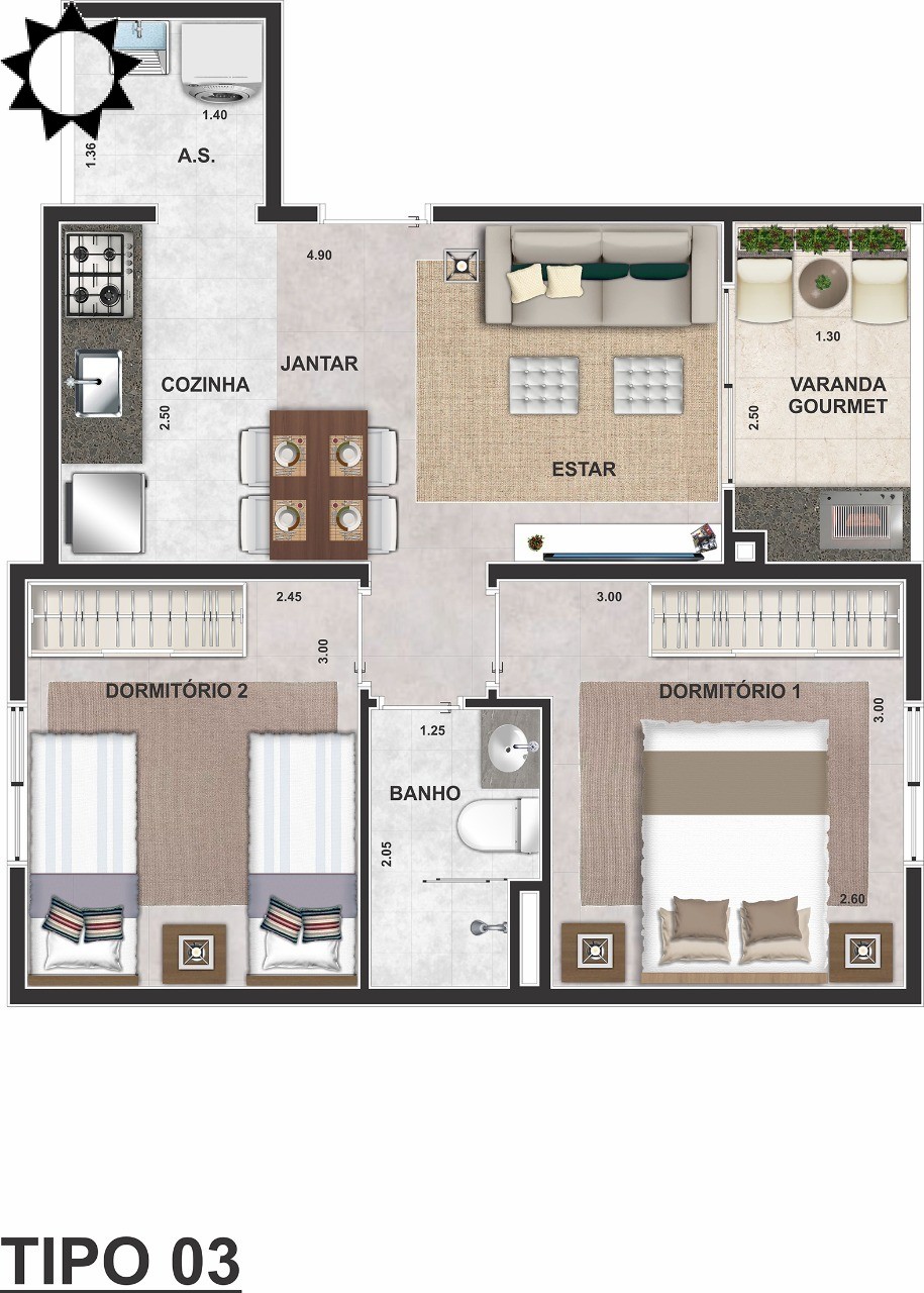 Apartamento, 2 quartos, 41 m² - Foto 7
