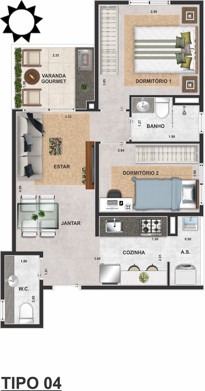 Apartamento, 2 quartos, 41 m² - Foto 6