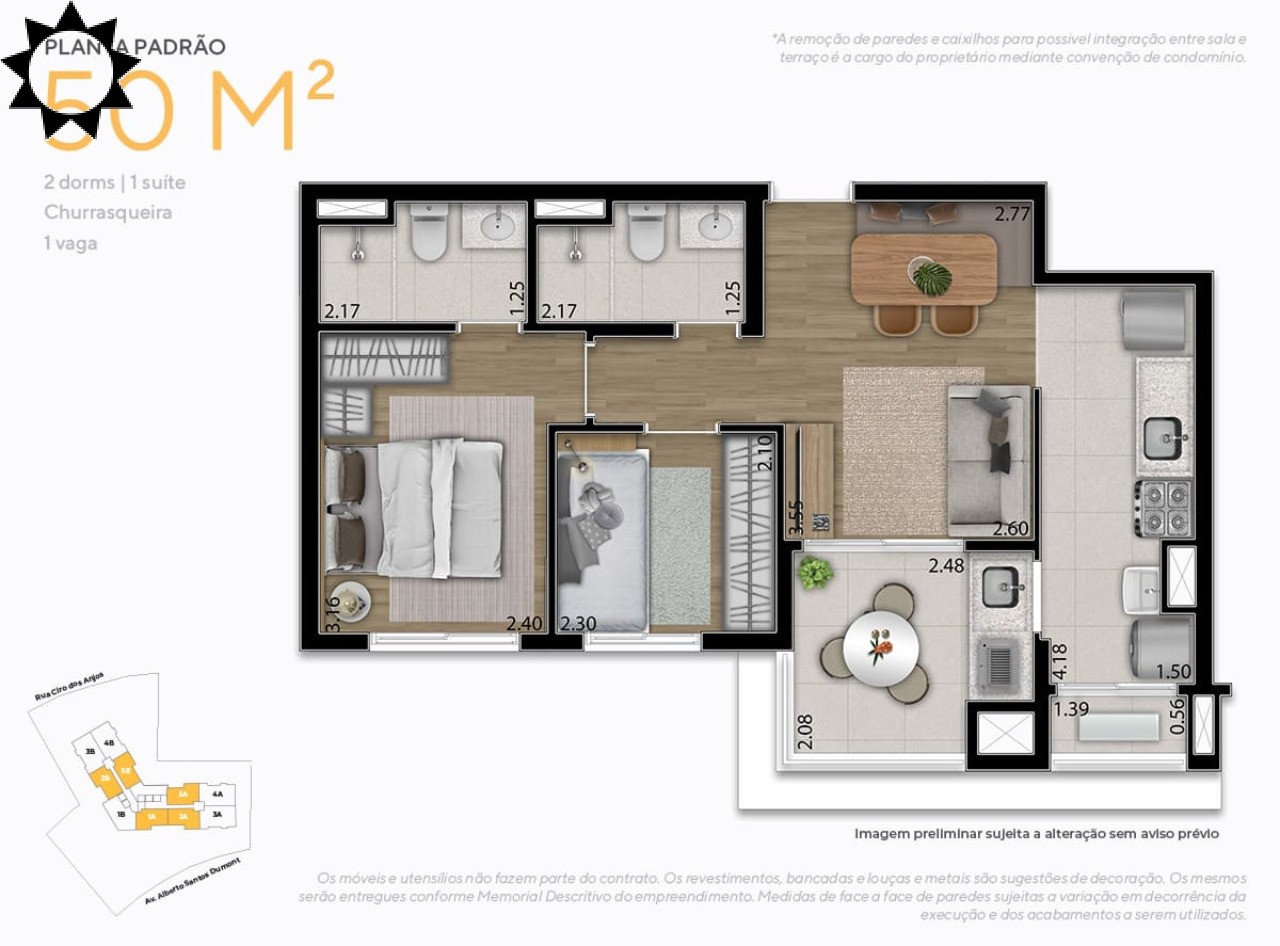 Apartamento, 2 quartos, 50 m² - Foto 68