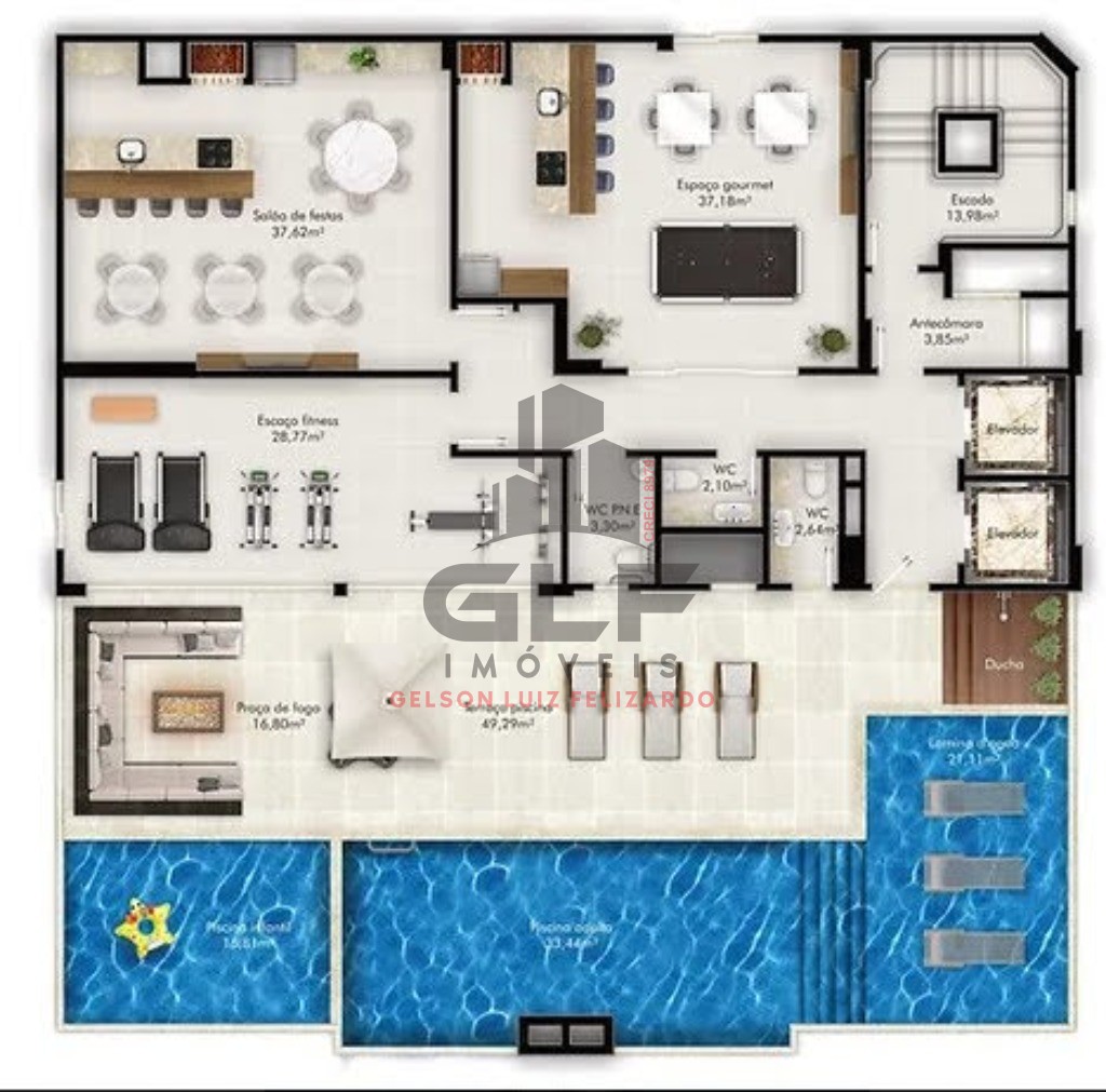 Apartamento Pronto Alto Padrão na cidade de Porto Belo/SC no bairro Balneário Perequê 2 Suítes e 2 Vagas de garagem. Localização privilegiada