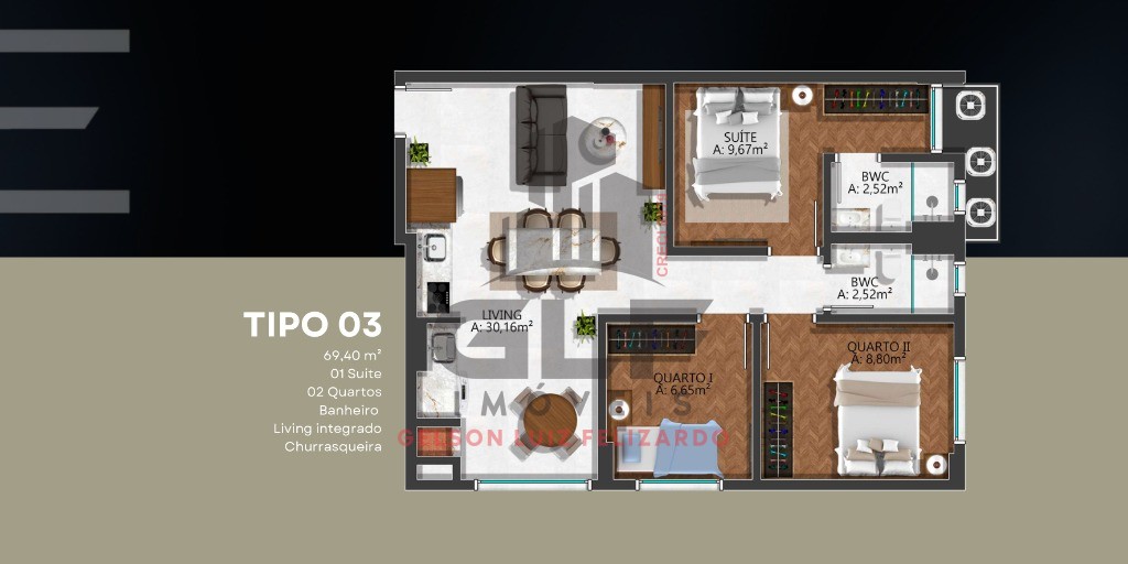 Apartamento Lançamento na cidade de Itapema/SC no bairro Morretes, com 2 Suítes e 1 Vaga de garagem, com Lazer Completo. Bem localizado. Investimento