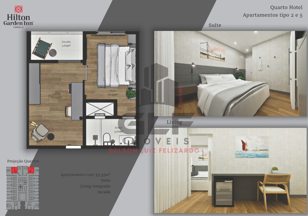Apartamento Pronto belissimo e bem localizado em Itapema/SC apartamento com 41m², com 1 dormitorio sendo 1 suite