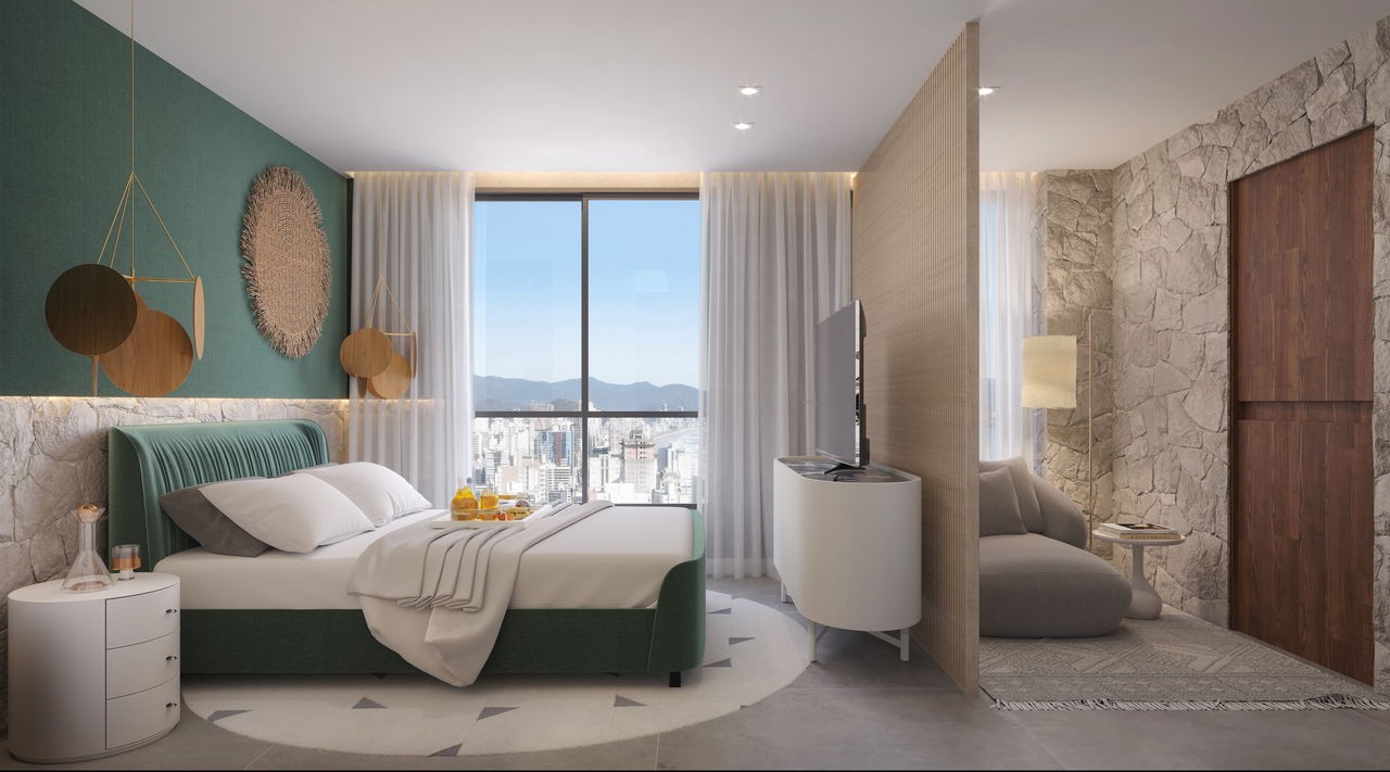 Apto em Construção em itapema/SC bairro Meia Praia, com 205m², com 4 suítes, 3 vagas de garagem, área de lazer completa