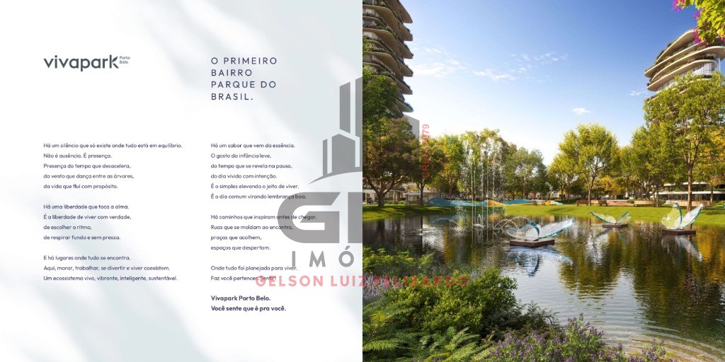Apartamento pré lançamento em porto belo dentro do viva park