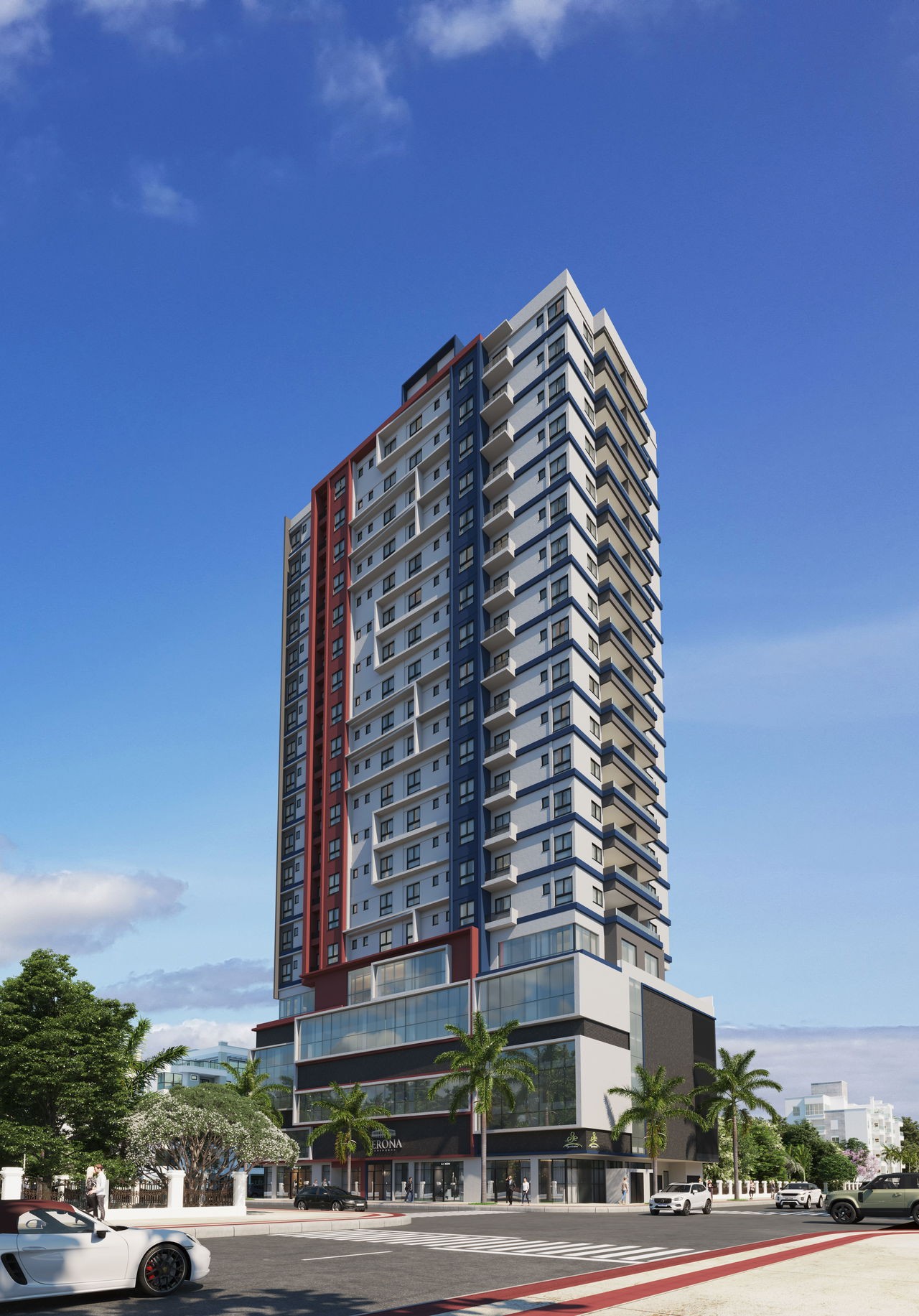 Apto em Construção em Itapema /SC bairro Meia Praia, com 122,10m² área privativa, sendo 3 suítes, 2 vaga de garagem, área de lazer completa