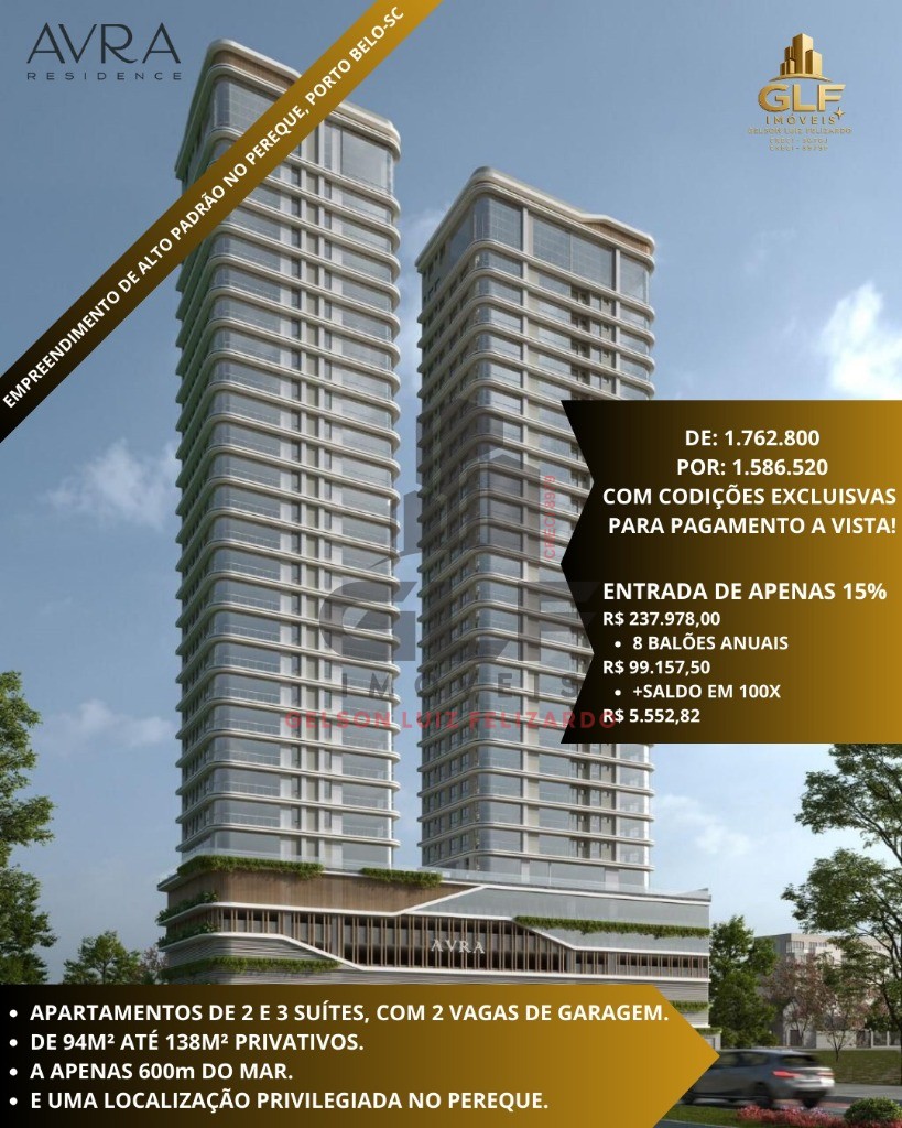 Apartamento pré lançamento em porto belo, apartamento com 13