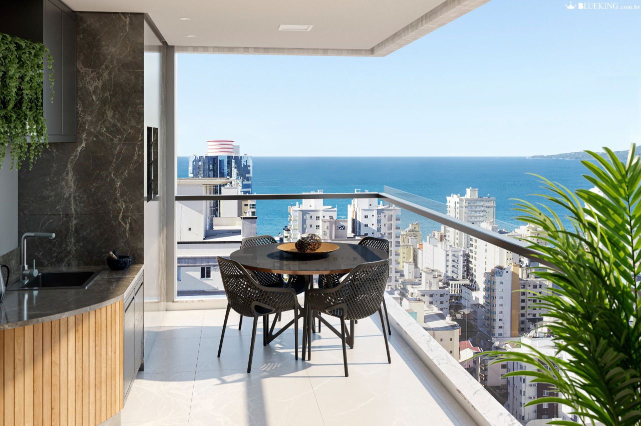 Apto em Pronto em Itapema/SC bairro Meia Praia, com 132,91m² com 3 suítes, 2 vagas de garagem, área de lazer completa