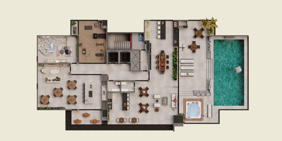 Apto em Construção em Balneário Camboriú, com 67m² área privativa sendo, 1 suíte, 1 vaga de garagem, área de lazer completa