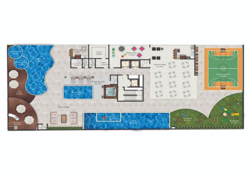 Apto Pronto em Itapema/SC bairro Meia Praia, com 143,65m² área privativa sendo 4 suítes, 3 vagas de garagem, área de lazer completa