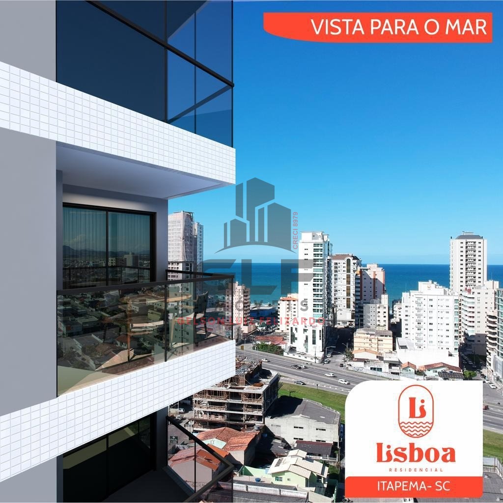 Apto Pronto em Itapema/SC com 69,95m² área privativa sendo 2 suítes, 1 vaga de garagem, área de lazer completa no Rooftop