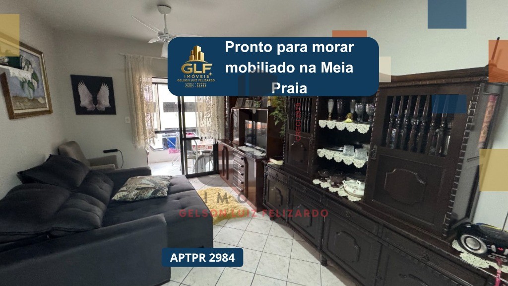 Apartamento Mobilaido Pronto para morar em Itapema/SC no bairro Meia Praia, 80m² com 2 Dormitórios/ 1suíte e 1 Vaga de garagem. Bem localizado.
