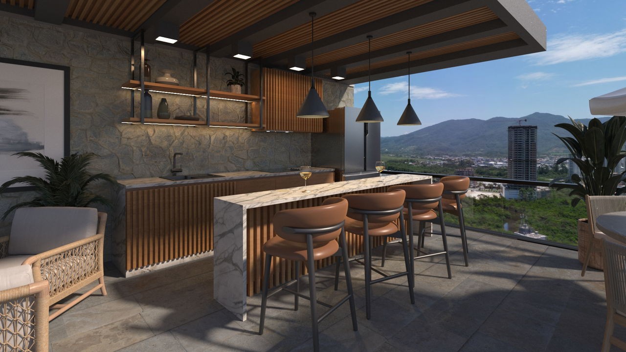 Apto em Construção em Itapema/SC Bairro Meia Praia, com 44,00m² área privativa sendo 1 dormitório, 1 vaga de garagem