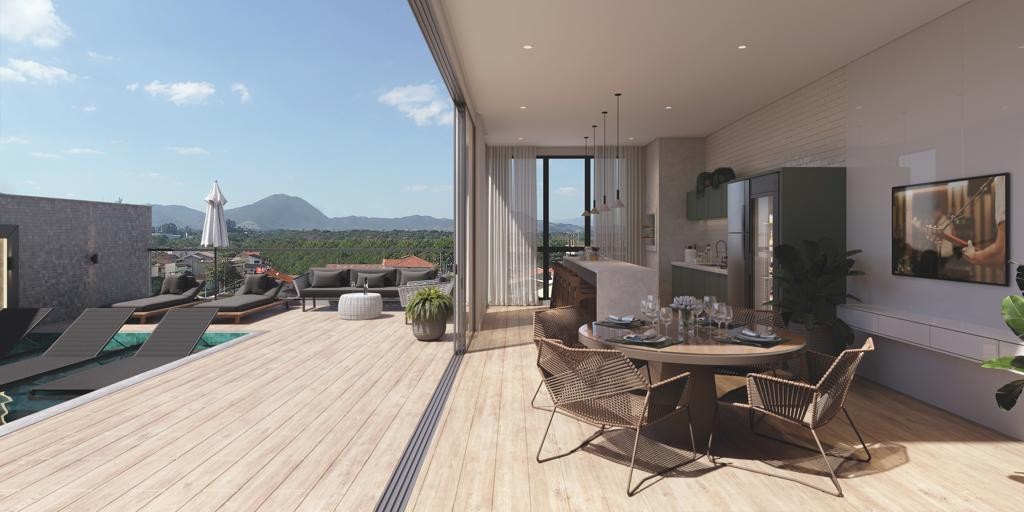 Apto Em Construção em Itapema/SC bairro Meia Praia, com 148.75m² Área privativa, sendo 3 suítes, 2 vagas de garagem, área de lazer completa