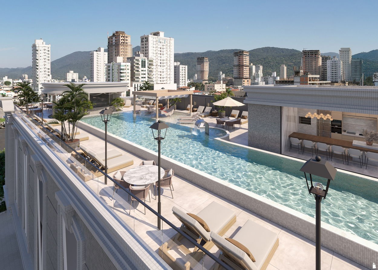 Apto Pré Lançamento em Itapema/SC bairro Meia Praia, com 143,40m² área privativa, sendo 3 suítes, 2 vagas de garagem, área de lazer completa