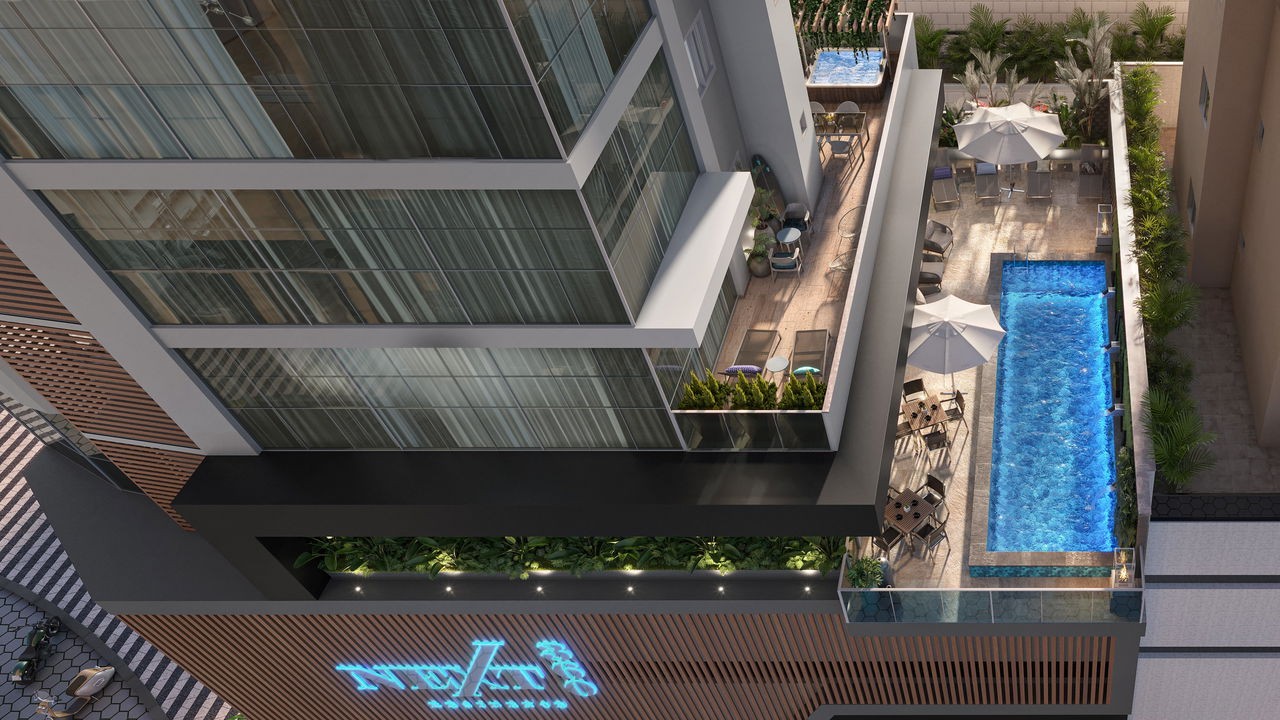 Apto em Construção em Balneário Camboriú, com 185,51m² área privativa sendo, 4 suítes, 3 vagas de garagem, área de lazer completa