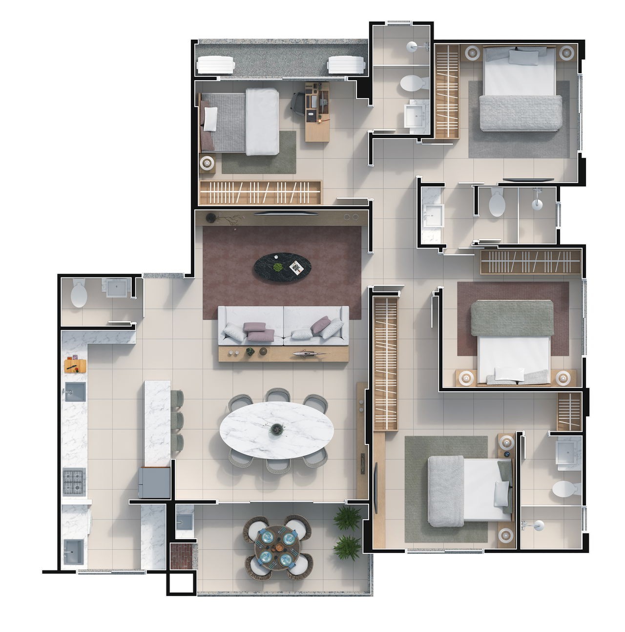 Apto Pronto de luxo na cidade de Balneário Camboriú/SC, no bairro Pioneiros, com 3 Suítes e 3 Vagas de Garagem. Localização Privilegiada. 210m do mar