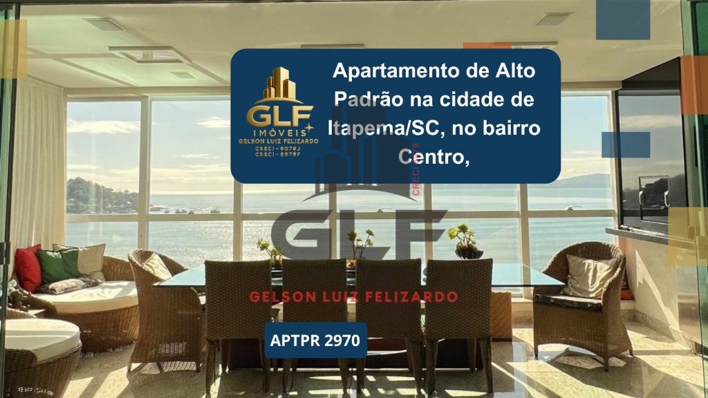 Apartamento Pronto de Alto Padrão na cidade de Itapema/SC no bairro Centro com 4Suítes e 2Vagas de Garagem. Localização Privilegiada em Frente ao Mar!