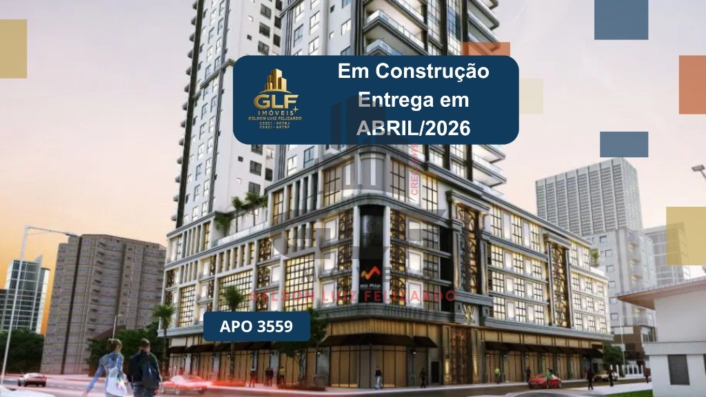 Apto em Construção em Itapema, bairro Meia Praia, com 160m² área privativa sendo, 4 suítes, 3 vagas de garagem, área de lazer completa