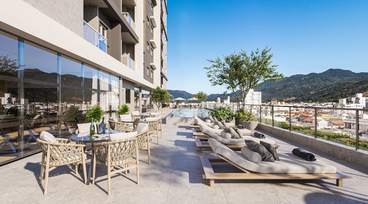 Apto em Construção em Itapema/SC bairro Morretes, com 69,92m² área privativa, sendo 2dormitórios sendo 1 suíte, 1 vaga de garagem, com área de lazer