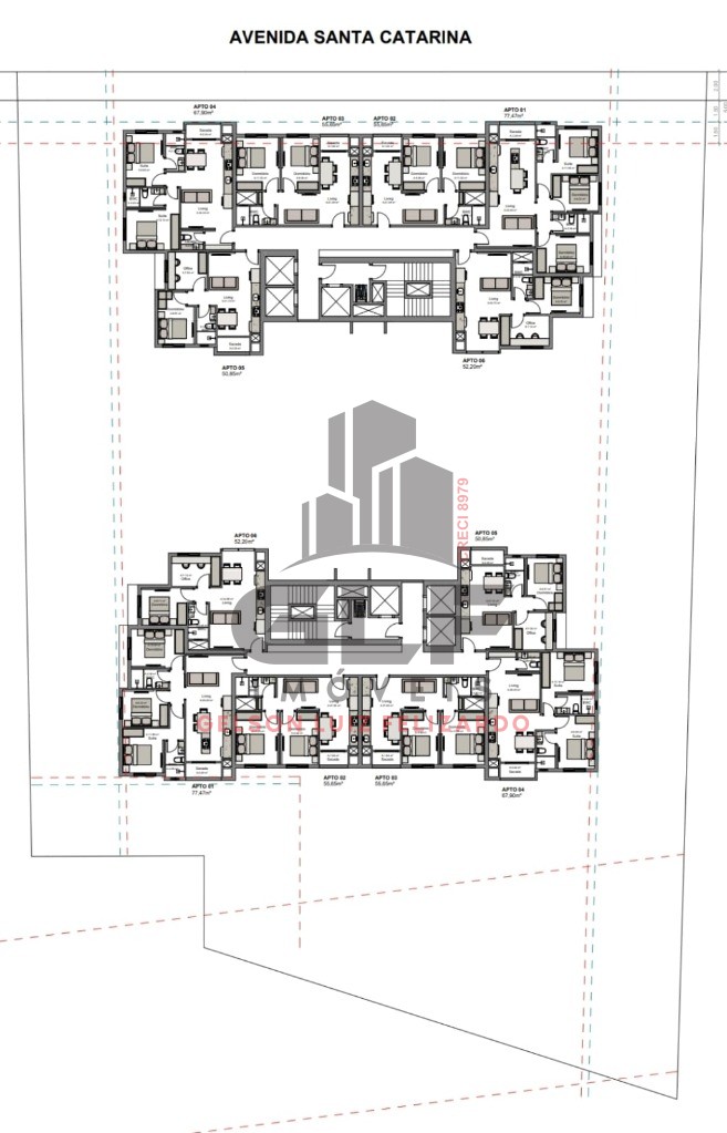 Apto Pré Lançamento em Itapema/SC bairro Jardim Praia Mar, com 69,90m² área privativa, com 2 dormitórios, 1 vaga de garagem, área de lazer completa