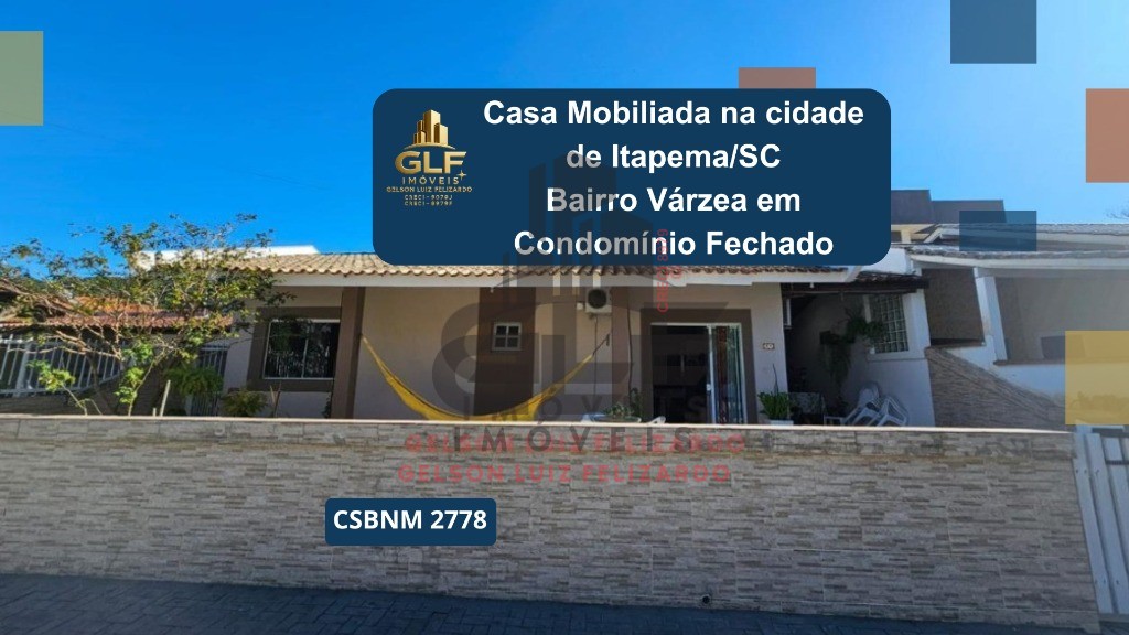 Casa mobiliada na cidade de itapema/sc, bairro várzea em con
