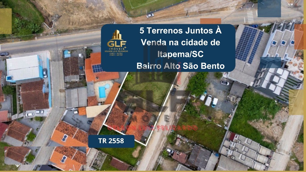 5 terrenos juntos a venda na cidade de itapema/sc, no bairro