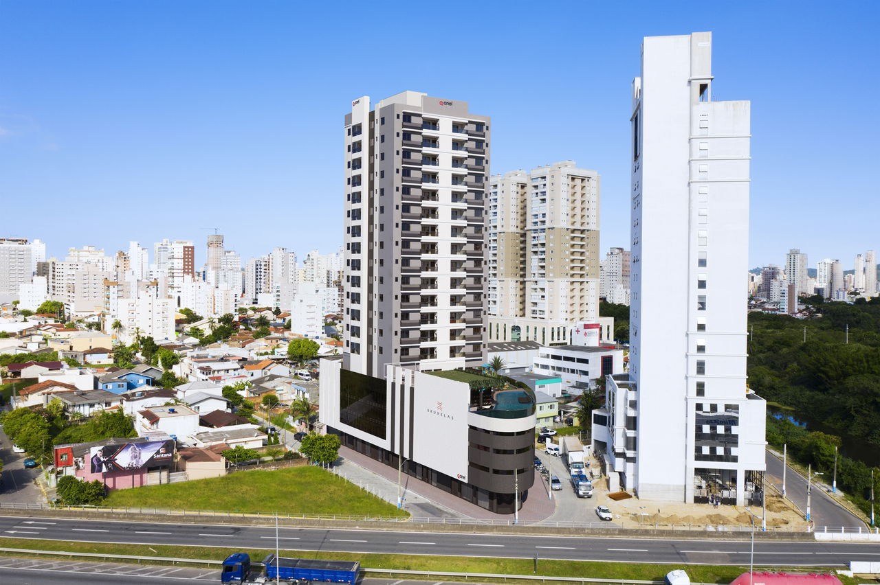 Apto em Construção em Itapema/SC bairro Meia Praia com 104m² área privativa, sendo 3 suítes, 2 vagas de garagem, área de lazer completa