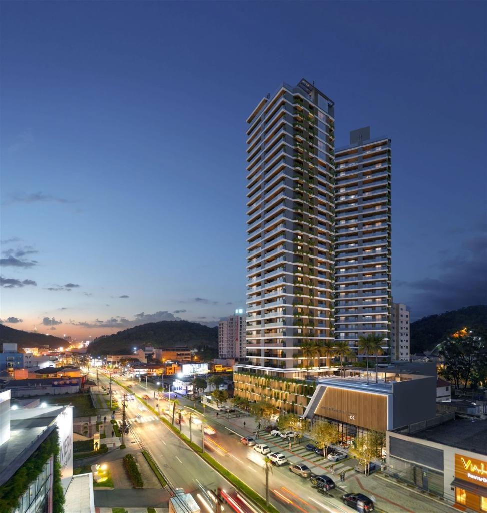 Apto em Construção em Itajaí, com 90m² área privativa, sendo 2 suítes, 1 vaga de garagem, área de lazer completa