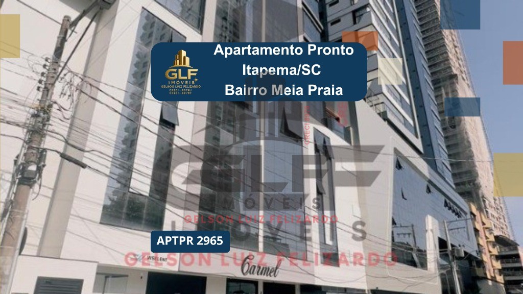 Apartamento de Luxo Pronto na cidade de Itapema/SC no bairro Meia Praia, 3suítes e 3Vagas de garagem 123,73m² com Lazer Completo. Bem localizado