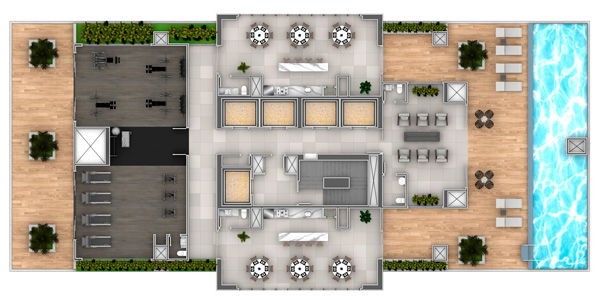 Apto em Construção em Camboriú com 73,03m² área privativa com 2 dormitórios sendo 1 suíte, 1 vaga de garagem, área de lazer completa - foto 16