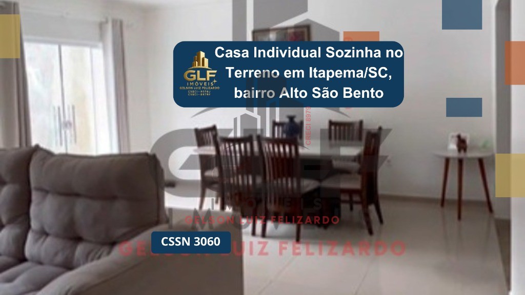 Casa individual, sozinha no terreno em itapema/sc, no bairro