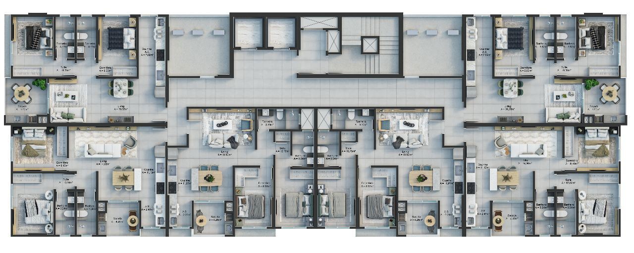 Apto em Construção em Itapema/SC bairro Morretes, com 69,92m² área privativa, sendo 2dormitórios sendo 1 suíte, 1 vaga de garagem, com área de lazer