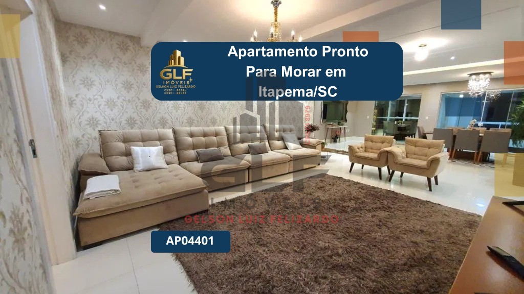 Apartamento Pronto em Itapema/SC com 268,27m² área privativa sendo, 4 suítes, 2 vagas de garagem, área de lazer completa