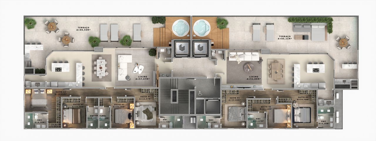 Apartamento Lançamento na cidade de Itapema/SC no bairro Meia Praia, 3 dormitórios e 1 Vaga de garagem, com Lazer Completo. Bem localizado. Investir