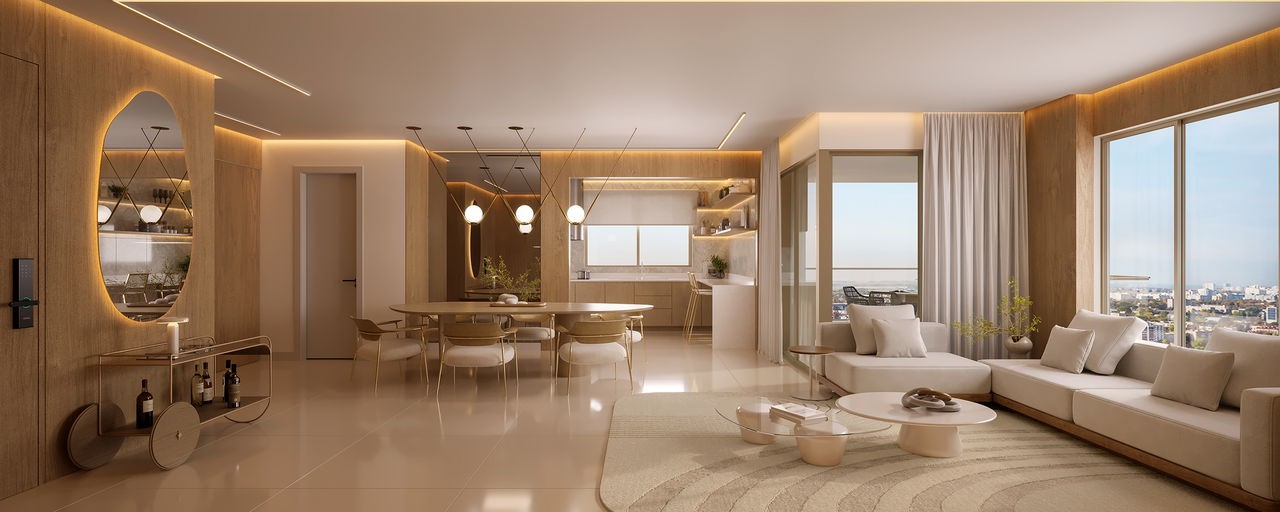 Apartamento em Construção em Itapema/SC com 140m² área privativa, sendo 3 suítes, 2 vagas de garagem, área de lazer completa