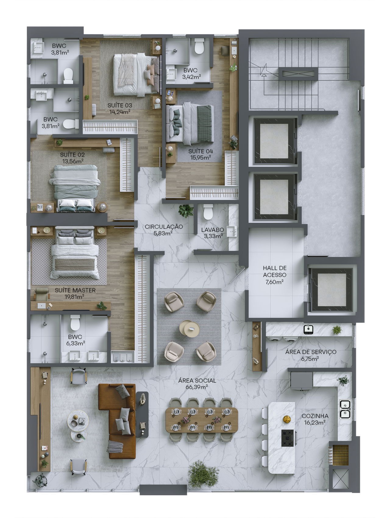 Apartamento de luxo em Construção na Meia Praia: 4 quartos, 4 suítes, 4 banheiros, 2 vagas de garagem, 202m² de área em Itapema-SC.