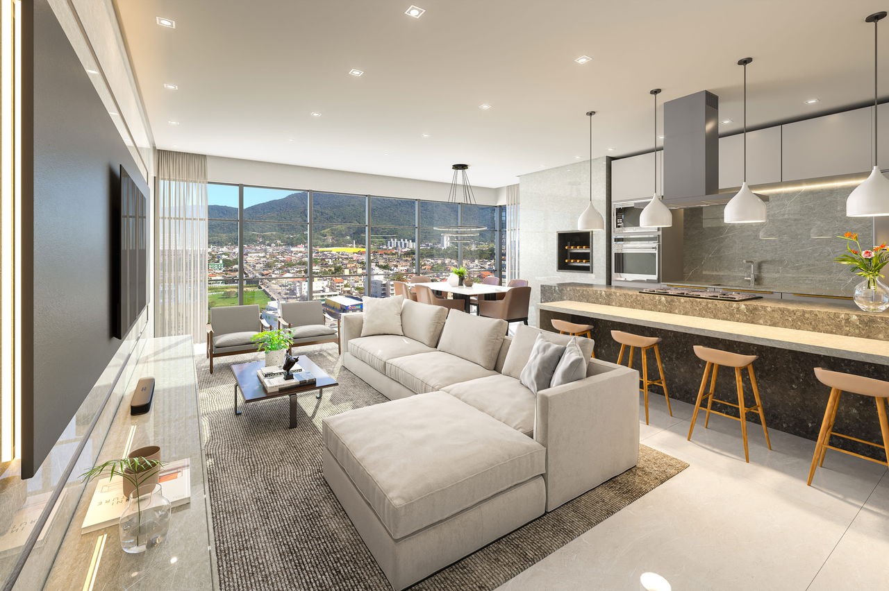 Apartamento em Construção em Porto Belo/SC com 126,61m² área privativa sendo 3 suítes, 2 vagas de garagem, área de lazer completa