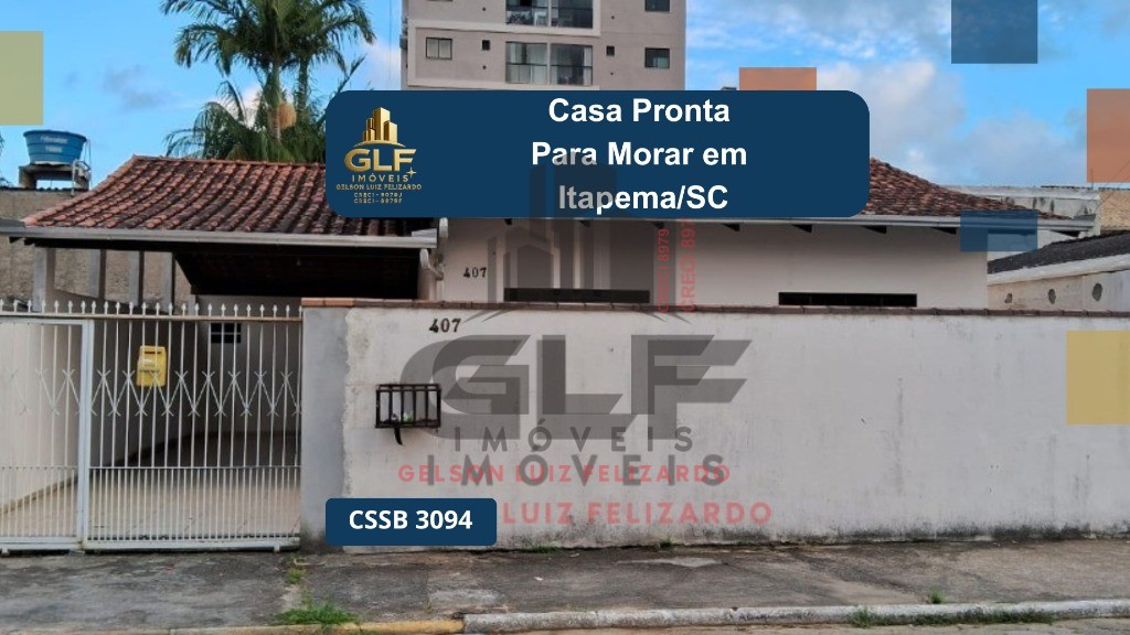 Casa a venda em Itapema/SC com 160m² área privativa sendo 2 dormitórios, 1 vaga de garagem, casa bem localizada