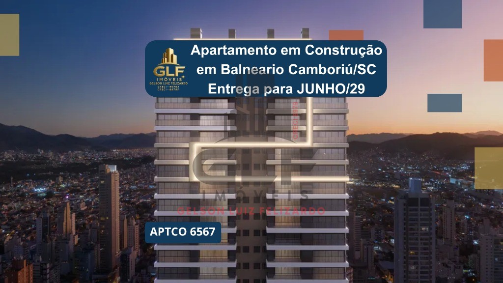 Apartamento de Luxo em Construção à Venda no Centro de Balneário Camboriú-SC: 4 Quartos, 4 Suítes, 5 Banheiros, 3 Vagas de Garagem, 171,66 m² de Área.