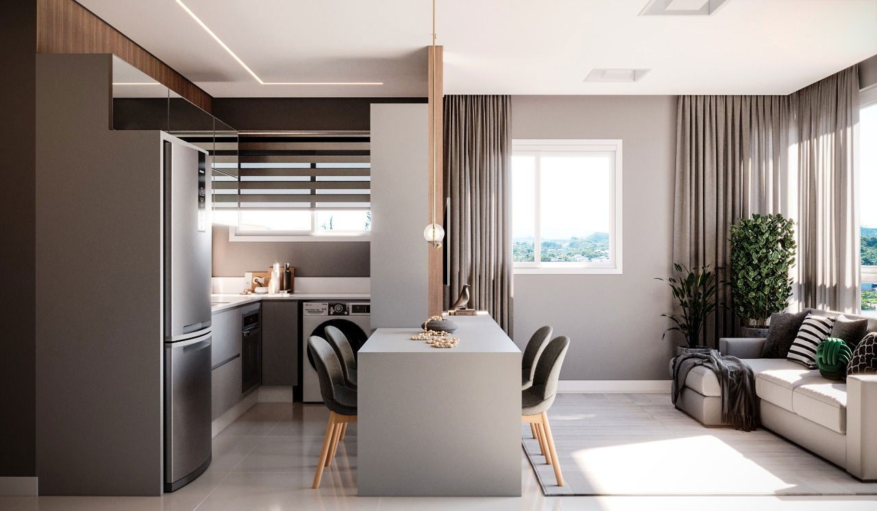 Apartamento em Construção em Porto belo/SC com 70,08m² área sendo 2 suítes, 1 vaga de garagem, área de lazer completa