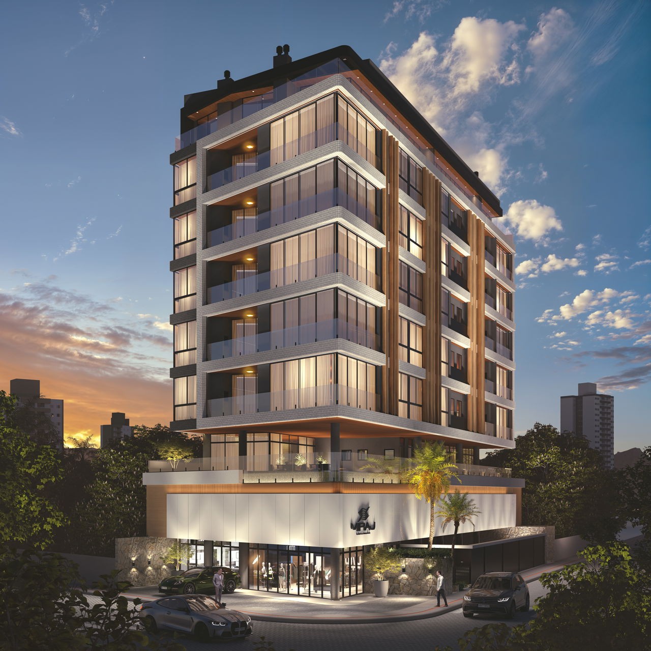 Apartamento em Construção em Bombinhas/SC com 84,00m² área privativa sendo 2 suítes, 2 vaga de garagem