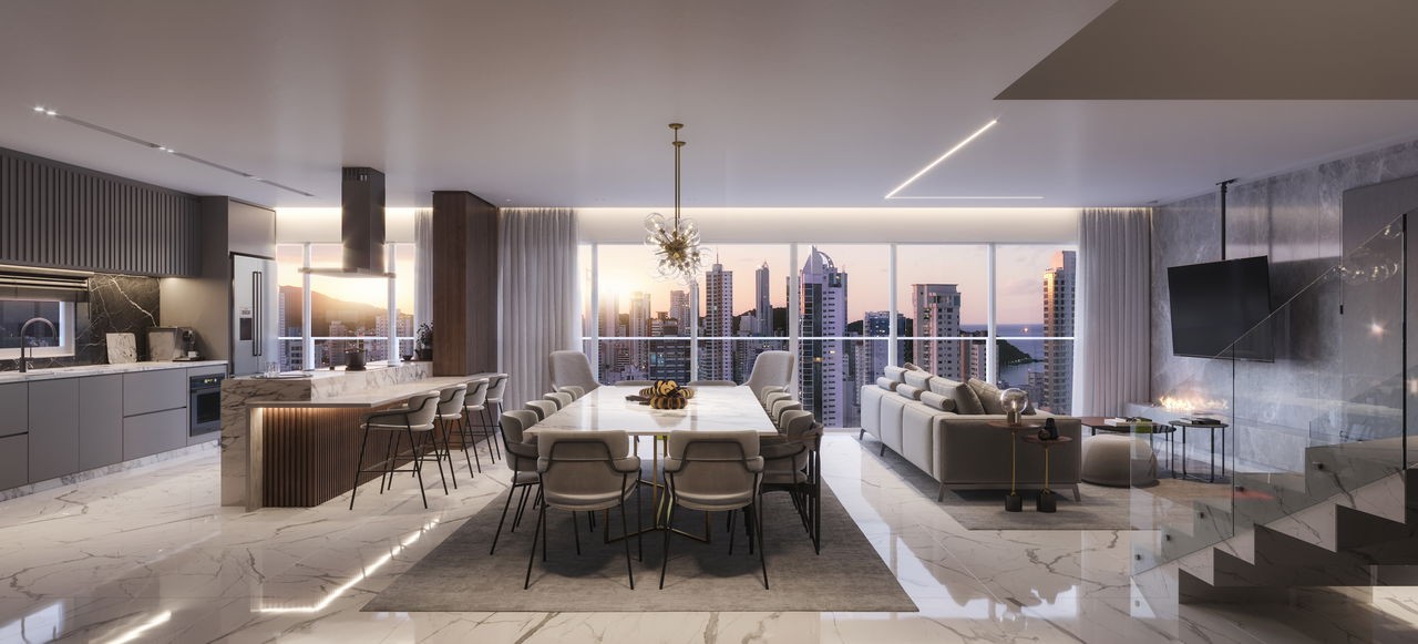 Maravilhoso apartamento Pronto à venda no Centro de Balneário Camboriú-SC, com 4 quartos, 4 suítes, 1 banheiro, 4 vagas de garagem e 379,35m² de área.