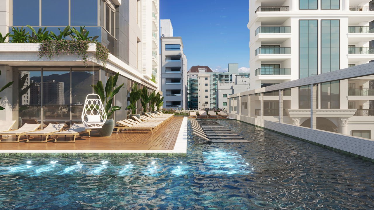 Apartamento em Construção em Itapema/SC na Meia Praia, com 262m² de área total e 3 Suítes, a 260m do mar. Lazer Completo. Ótimo Investimento.