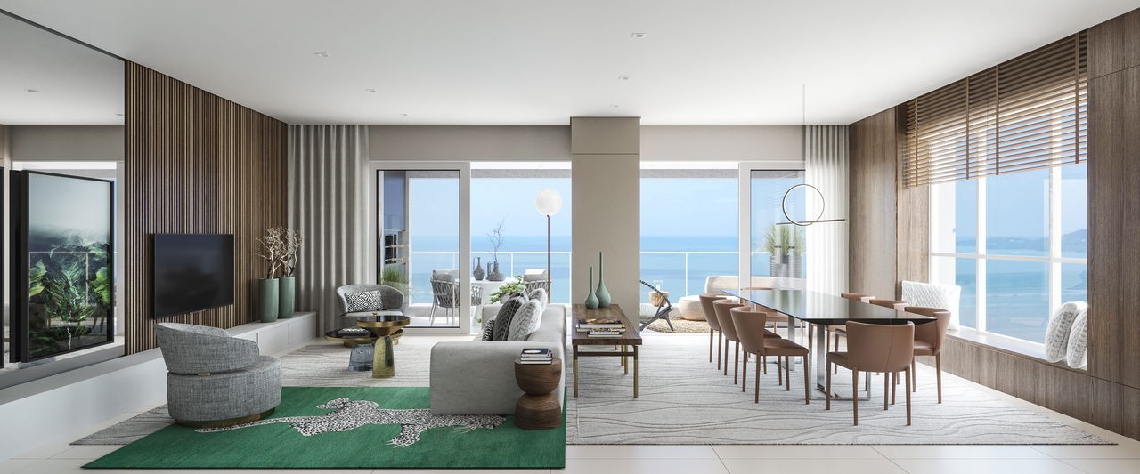 Luxuoso apartamento em Construção à venda em Itapema-SC, Meia Praia: 4 quartos, 4 suítes, 1 banheiro, 3 vagas de garagem, 213,72 m² de área.