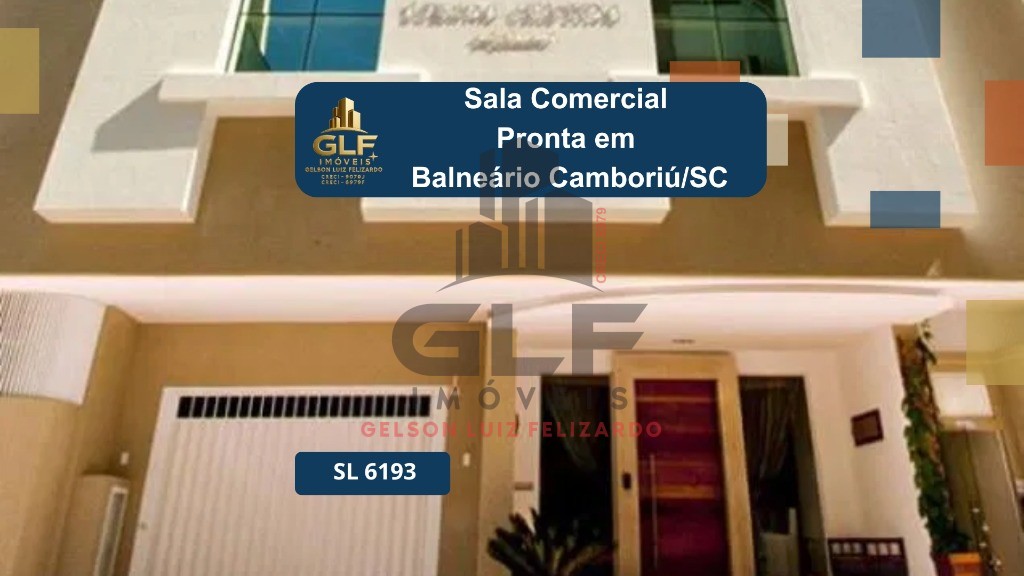 Sala comercial na cidade de Balneário Camboriú/SC no bairro Centro, com 109m² e 1 Vaga de Garagem.