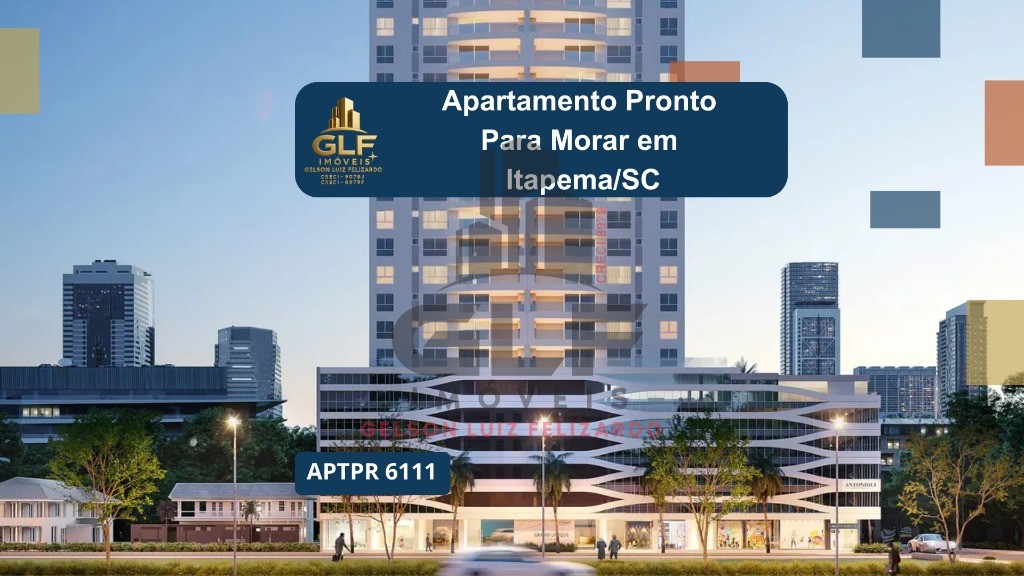 Apartamento Pronto na cidade de Itapema/SC no bairro Meia Praia, 3 dormitórios e 1 Vaga de garagem, com Lazer Completo. Bem localizado. Investir