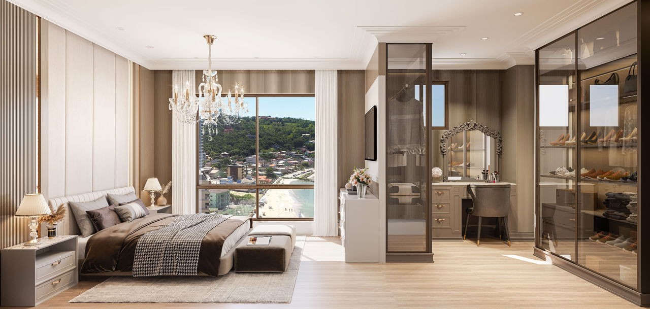 Apartamento em Construção em Itapema/SC com 185,70m² área privativa sendo 4 suítes, 3 vagas de garagem área de lazer completa